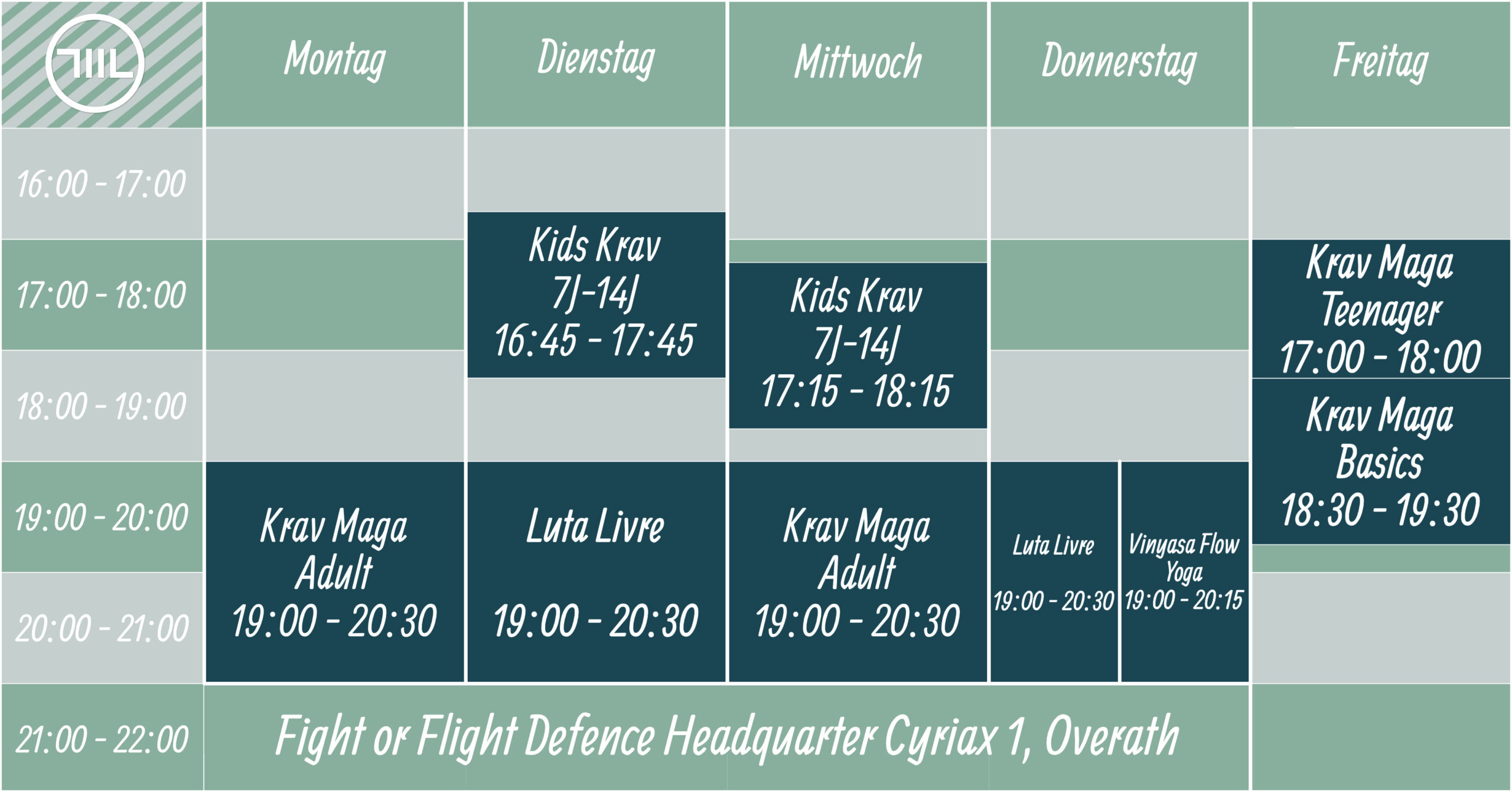 Trainingszeiten Fight or Flight Defence Overath